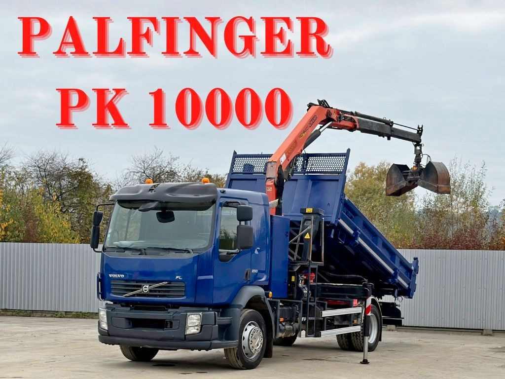 Volvo FL280 KIPPER 4,35m * PALFINGER PK 10000 + FUNK - Camion benne, Camion grue: photos 1 Volvo FL280 KIPPER 4,35m * PALFINGER PK 10000 + FUNK - Camion benne, Camion grue: photos 1