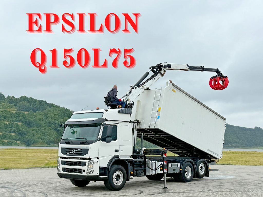Volvo FM 420 Kipper 6,20 m * EPSILON Q150L75 *TOP - Camion ampliroll, Camion grue: photos 1 Volvo FM 420 Kipper 6,20 m * EPSILON Q150L75 *TOP - Camion ampliroll, Camion grue: photos 1
