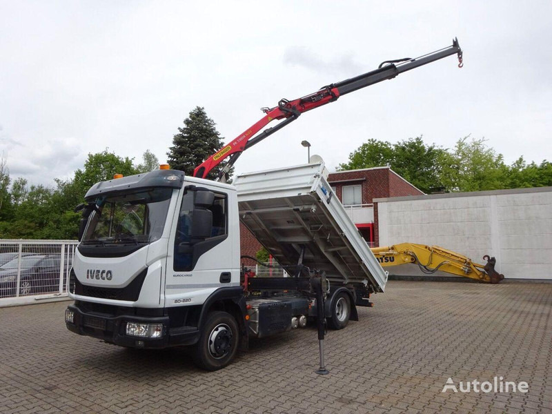 Iveco Eurocargo 80-220 Tipper + crane - Camion benne, Camion grue: photos 1 Iveco Eurocargo 80-220 Tipper + crane - Camion benne, Camion grue: photos 1