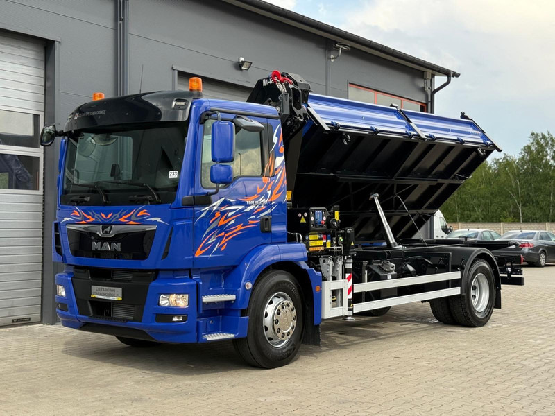 Camion benne MAN MAN TGM TGL TGS 18.250 // E6 // wywrotka + HDS HMF z pilotem //: photos 10