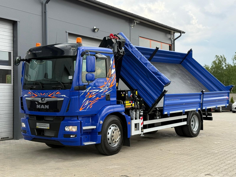 Camion benne MAN MAN TGM TGL TGS 18.250 // E6 // wywrotka + HDS HMF z pilotem //: photos 14