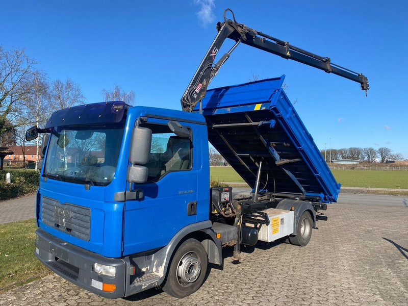 MAN TGL 8.210 M Tipper + Crane Hiab - Camion benne, Camion grue: photos 1 MAN TGL 8.210 M Tipper + Crane Hiab - Camion benne, Camion grue: photos 1