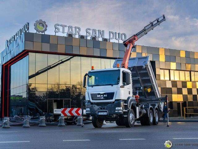 MAN TGS 26.360 6x6 PALFINGER PK 18001 EH Crane Kipe - Camion benne, Camion grue: photos 1 MAN TGS 26.360 6x6 PALFINGER PK 18001 EH Crane Kipe - Camion benne, Camion grue: photos 1