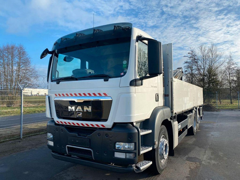MAN TGS 26.440 6x2 HIAB 166 Ladekran Pritsche - Camion plateau, Camion grue: photos 1 MAN TGS 26.440 6x2 HIAB 166 Ladekran Pritsche - Camion plateau, Camion grue: photos 1