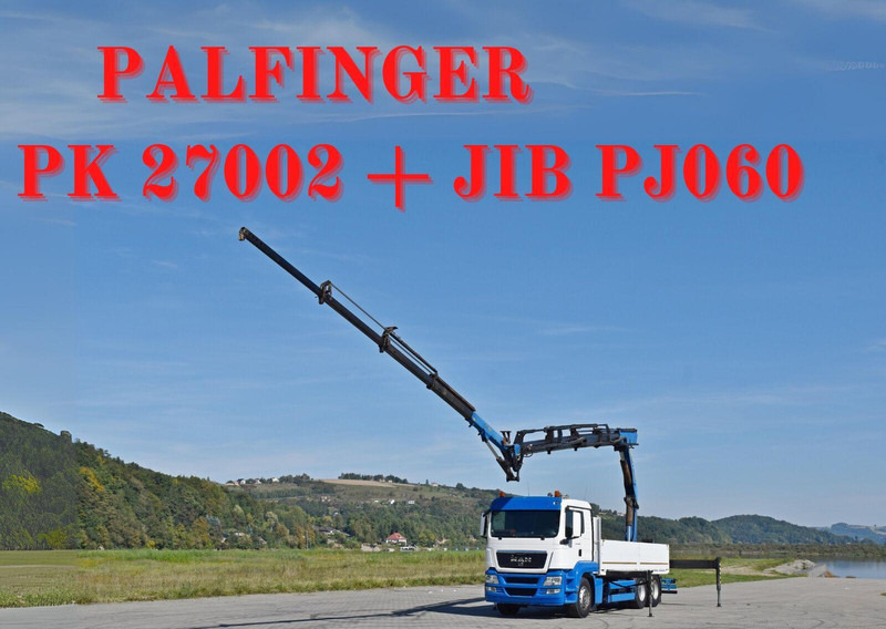MAN TGS 26.480 * PK 27002 + JIB PJ060 + FUNK / 6x4 - Camion plateau, Camion grue: photos 1 MAN TGS 26.480 * PK 27002 + JIB PJ060 + FUNK / 6x4 - Camion plateau, Camion grue: photos 1