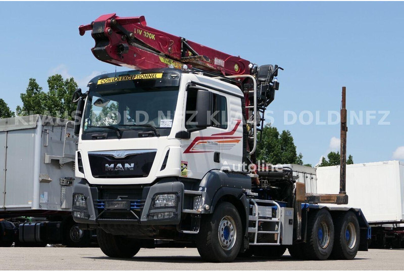 MAN TGS 33.500 - Timper truck+crane - Camion grumier, Camion grue: photos 1 MAN TGS 33.500 - Timper truck+crane - Camion grumier, Camion grue: photos 1
