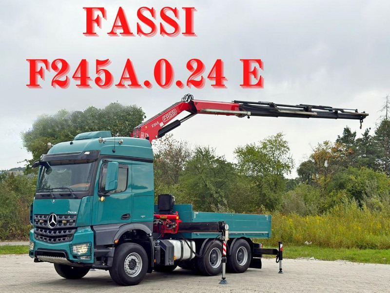 Mercedes-Benz AROCS 2548* FASSI F245A.0.24 E + FUNK / 6x4 *TOP - Camion plateau, Camion grue: photos 1 Mercedes-Benz AROCS 2548* FASSI F245A.0.24 E + FUNK / 6x4 *TOP - Camion plateau, Camion grue: photos 1