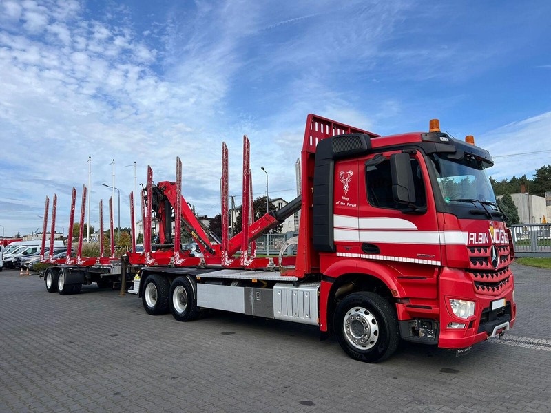 Mercedes-Benz AROCS 2645 EURO 6 6x4 TIMBER CARRIER HOLZTRANSPORT PALFINGER EPS - Camion grumier, Camion grue: photos 5 Mercedes-Benz AROCS 2645 EURO 6 6x4 TIMBER CARRIER HOLZTRANSPORT PALFINGER EPS - Camion grumier, Camion grue: photos 5