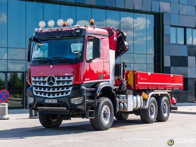 Camion benne, Camion grue Mercedes-Benz AROCS 3345 6x6 HMF 3220 K hds Crane tipper: photos 7 Camion benne, Camion grue Mercedes-Benz AROCS 3345 6x6 HMF 3220 K hds Crane tipper: photos 7