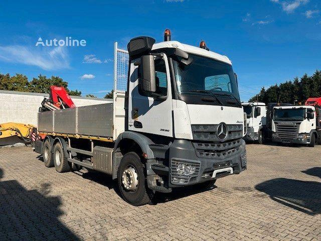 Mercedes-Benz Arocs 2636 - Flatbed truck + crane - Camion plateau, Camion grue: photos 1 Mercedes-Benz Arocs 2636 - Flatbed truck + crane - Camion plateau, Camion grue: photos 1
