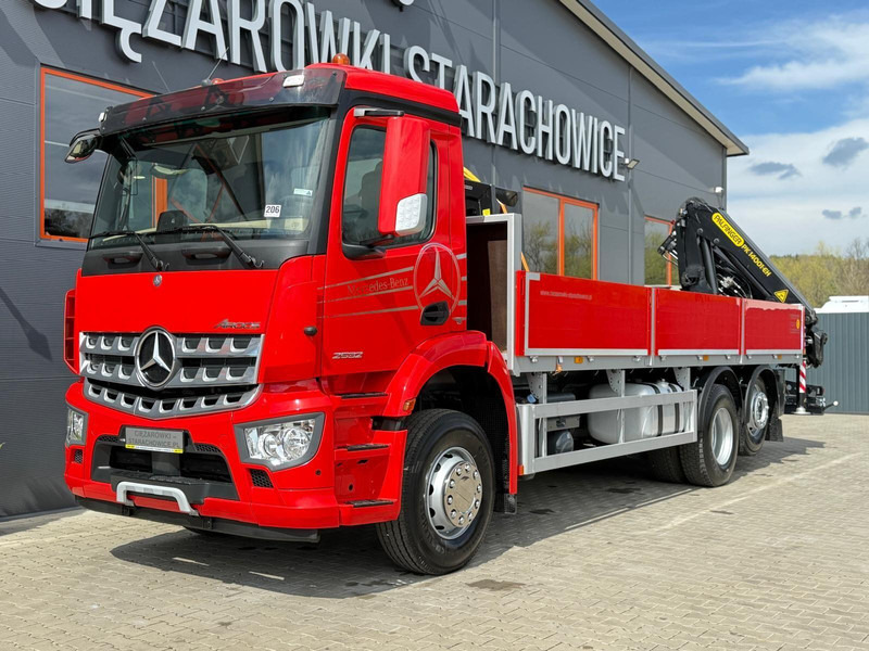 Mercedes-Benz Arocs Actros 2532 / E6 / 6x2 / skrzynia + żuraw Palfinger / budo - Camion plateau, Camion grue: photos 2 Mercedes-Benz Arocs Actros 2532 / E6 / 6x2 / skrzynia + żuraw Palfinger / budo - Camion plateau, Camion grue: photos 2
