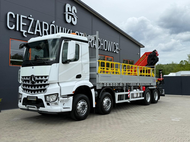 Mercedes-Benz Arocs Actros 3236 // E6 // 8x4 // Palfinger PK4800 - Camion plateau, Camion grue: photos 1 Mercedes-Benz Arocs Actros 3236 // E6 // 8x4 // Palfinger PK4800 - Camion plateau, Camion grue: photos 1
