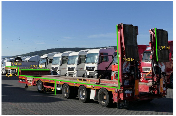 Nooteboom NISKOPODWOZIE LAWETA / 4 OSIOWA / DMC: 73500 KG / NAJAZDY HYDRAU - Semi-remorque surbaissé: photos 2 Nooteboom NISKOPODWOZIE LAWETA / 4 OSIOWA / DMC: 73500 KG / NAJAZDY HYDRAU - Semi-remorque surbaissé: photos 2