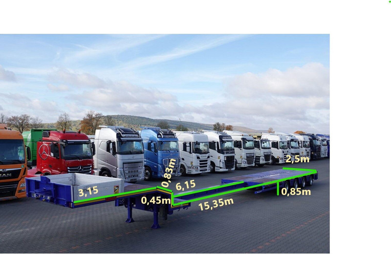 Nooteboom NISKOPODWOZIE / ROZCIĄGANA / 4 OSIOWA / OSIE SKRĘTNE / SAF - Semi-remorque surbaissé: photos 2 Nooteboom NISKOPODWOZIE / ROZCIĄGANA / 4 OSIOWA / OSIE SKRĘTNE / SAF - Semi-remorque surbaissé: photos 2