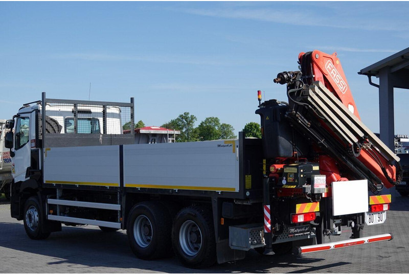 Camion plateau, Camion grue Renault C 380 / 6X4 / SKRZYNIOWY 6.4 M / + HDS FASSI F175A / MAX UDŹWIG: photos 14