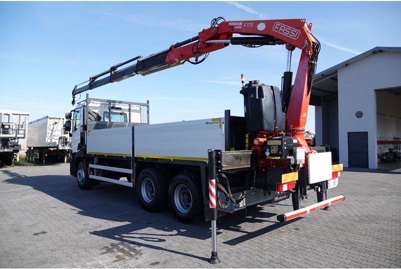 Camion plateau, Camion grue Renault C 380 / 6X4 / SKRZYNIOWY 6.4 M / + HDS FASSI F175A / MAX UDŹWIG: photos 6