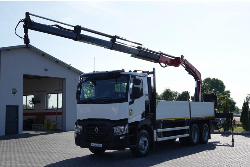 Renault C 380 / 6X4 / SKRZYNIOWY 6.4 M / + HDS FASSI F175A / MAX UDŹWIG - Camion plateau, Camion grue: photos 3 Renault C 380 / 6X4 / SKRZYNIOWY 6.4 M / + HDS FASSI F175A / MAX UDŹWIG - Camion plateau, Camion grue: photos 3