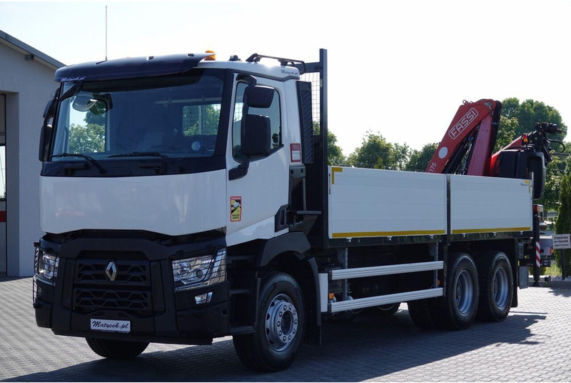 Camion plateau, Camion grue Renault C 380 / 6X4 / SKRZYNIOWY 6.4 M / + HDS FASSI F175A / MAX UDŹWIG: photos 10