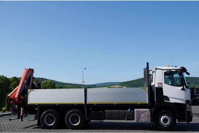 Camion plateau, Camion grue Renault C 380 / 6X4 / SKRZYNIOWY 6.4 M / + HDS FASSI F175A / MAX UDŹWIG: photos 17