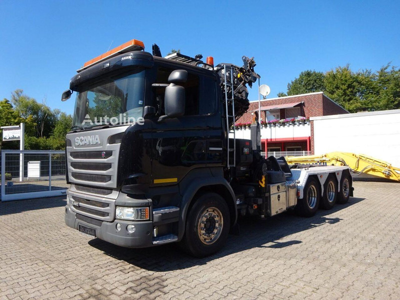 Scania R490 - Hook lift truck + crane 8x4 - Camion ampliroll, Camion grue: photos 1 Scania R490 - Hook lift truck + crane 8x4 - Camion ampliroll, Camion grue: photos 1