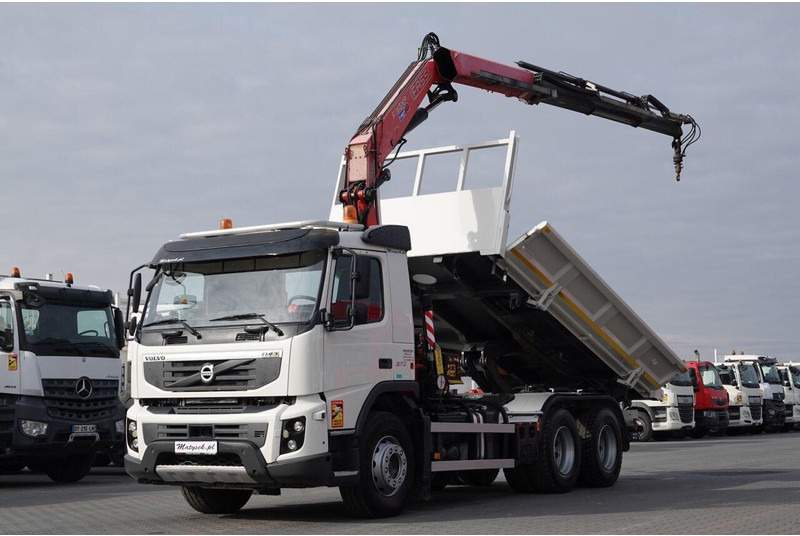 Volvo FMX 370 / 6X4 / WYWROTKA + HDS FASSI F165XP / MAX UDŹWIG 5200KG - Camion benne: photos 1 Volvo FMX 370 / 6X4 / WYWROTKA + HDS FASSI F165XP / MAX UDŹWIG 5200KG - Camion benne: photos 1