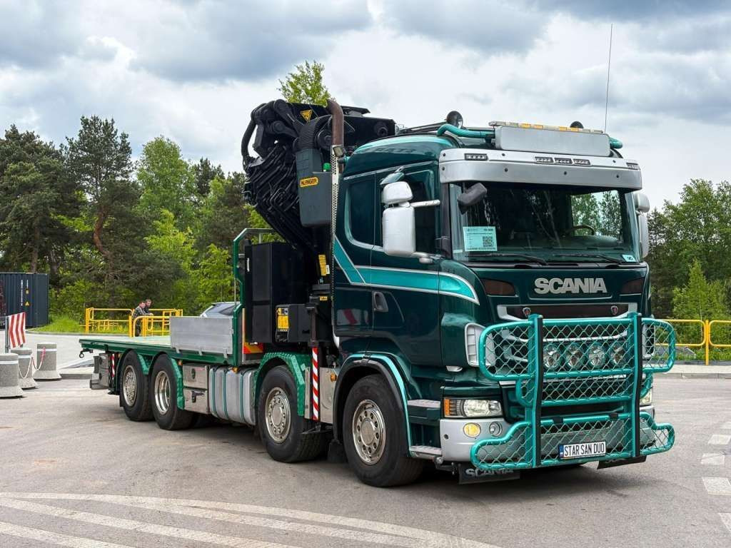 Scania R480 8x2 PALFINGER PK 92002 SH FLY JIB CRANE - Camion grue: photos 2 Scania R480 8x2 PALFINGER PK 92002 SH FLY JIB CRANE - Camion grue: photos 2
