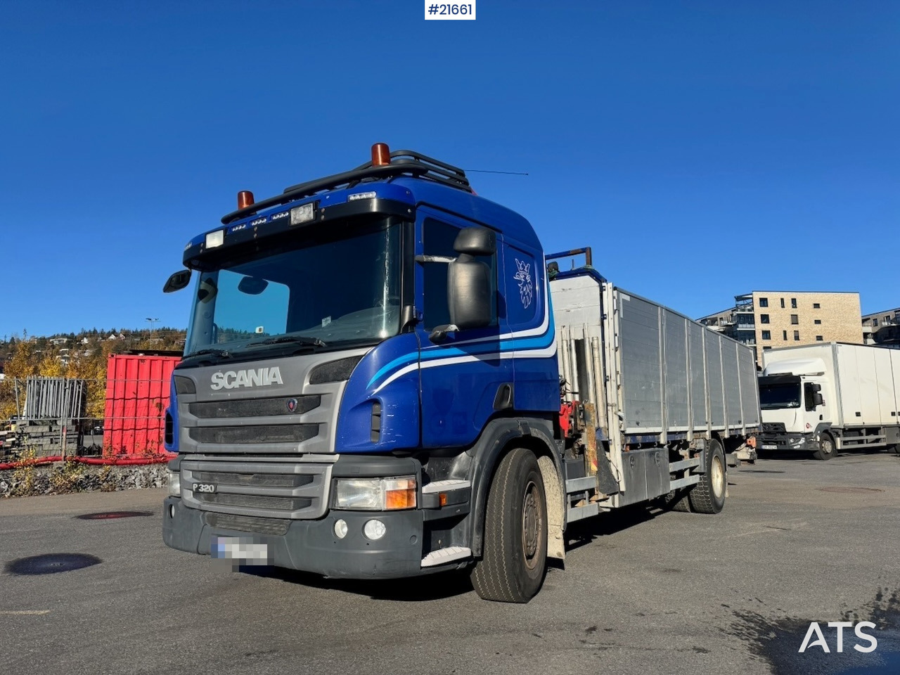 Scania Scania P320 4x2 Kranbil m/ 16,5 t/m Fassi kran og Løftelem. - Camion grue: photos 1 Scania Scania P320 4x2 Kranbil m/ 16,5 t/m Fassi kran og Løftelem. - Camion grue: photos 1