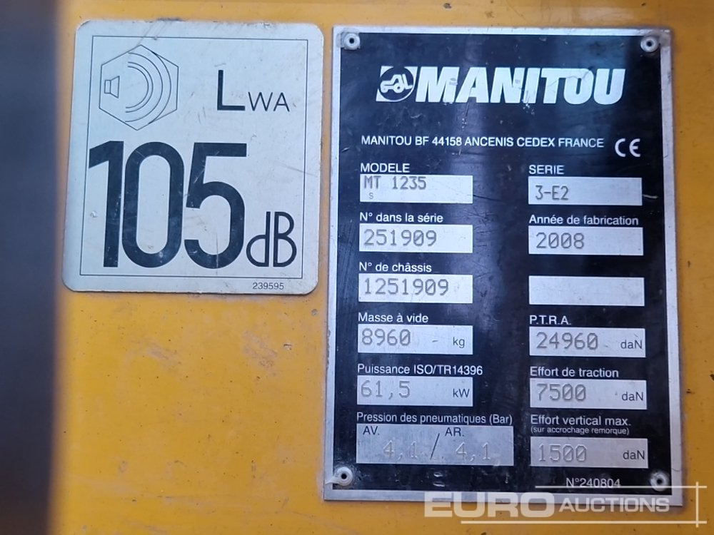 Chariot télescopique Manitou MT1235S: photos 33