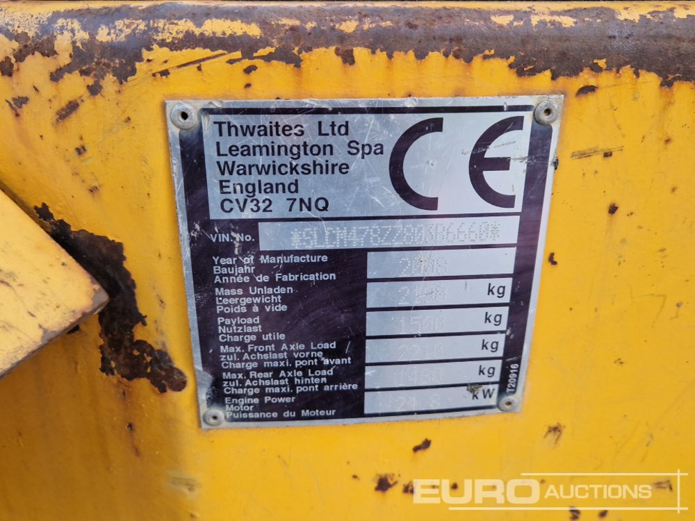 Mini tombereau Thwaites 1.5 Ton: photos 23