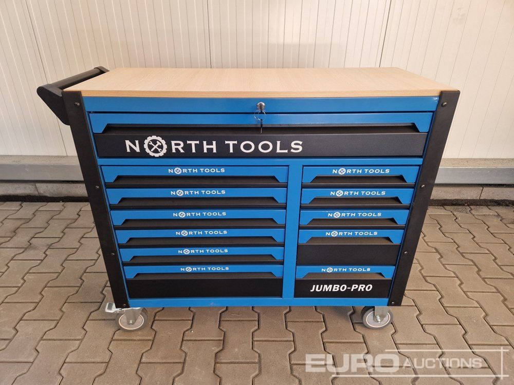 Unused NORTH-TOOL JUMBO-PRO 12 Drawer Tool Cabinet, Professional Tools - Matériel de chantier: photos 4 Unused NORTH-TOOL JUMBO-PRO 12 Drawer Tool Cabinet, Professional Tools - Matériel de chantier: photos 4