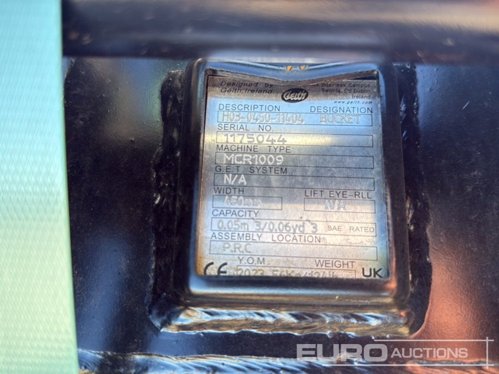 Geith Bucket H03-0450-11404 to Suit MCR1009 (S/Ns 1175044, 1175046) (2 of) - Godet: photos 5 Geith Bucket H03-0450-11404 to Suit MCR1009 (S/Ns 1175044, 1175046) (2 of) - Godet: photos 5