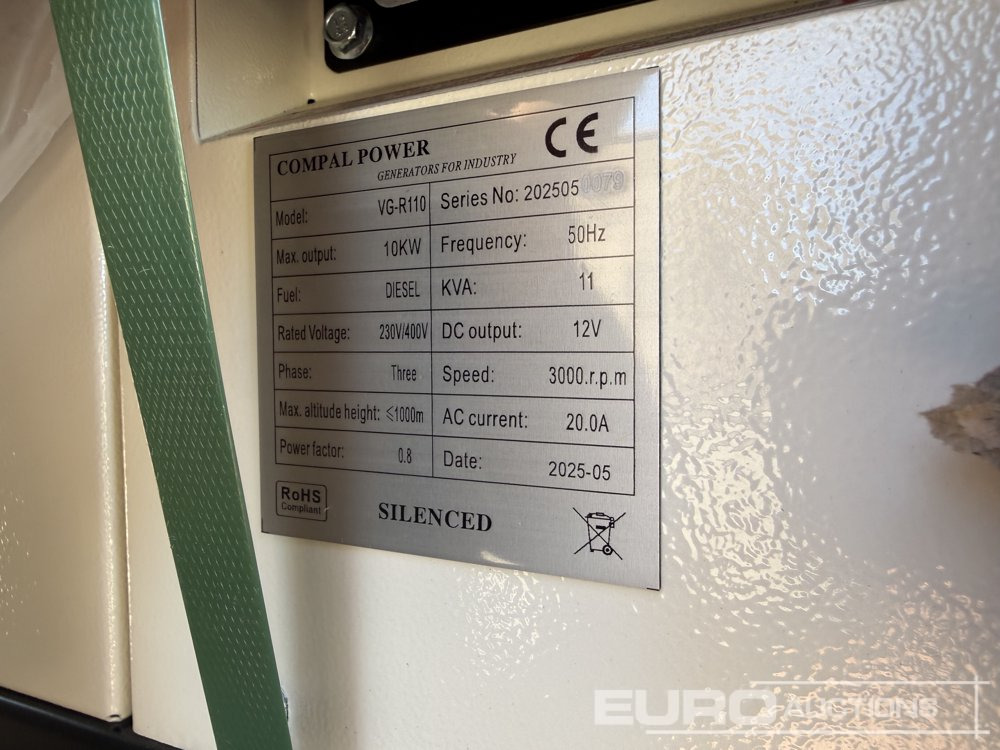 Groupe électrogène Unused 2025 Compal Power VG-R110: photos 15