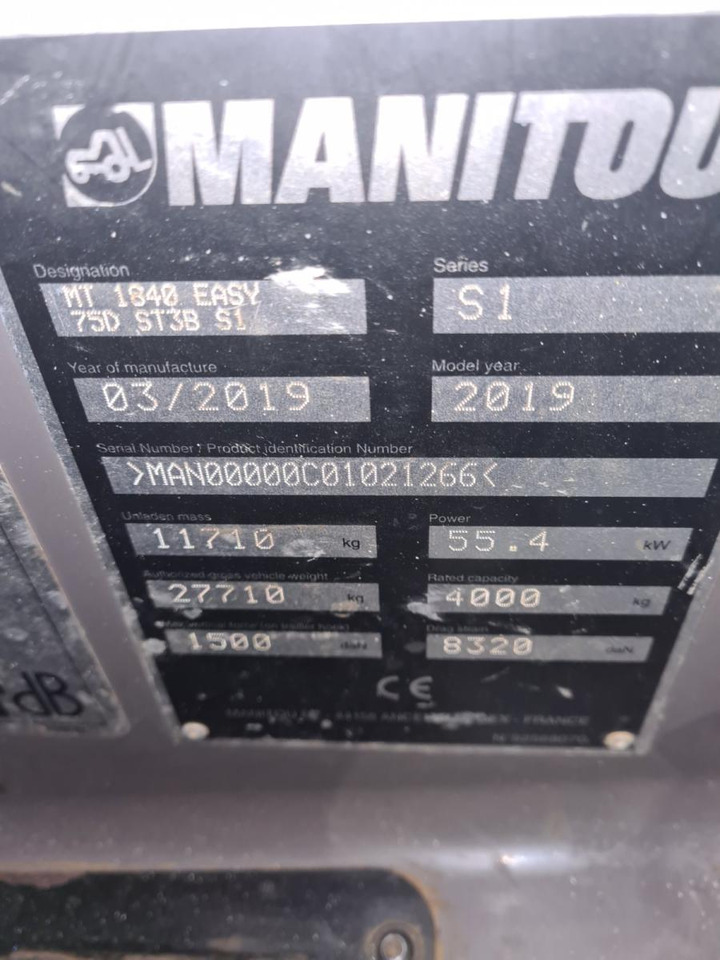 MANITOU MT1840 / 2019 - Chariot télescopique: photos 4 MANITOU MT1840 / 2019 - Chariot télescopique: photos 4