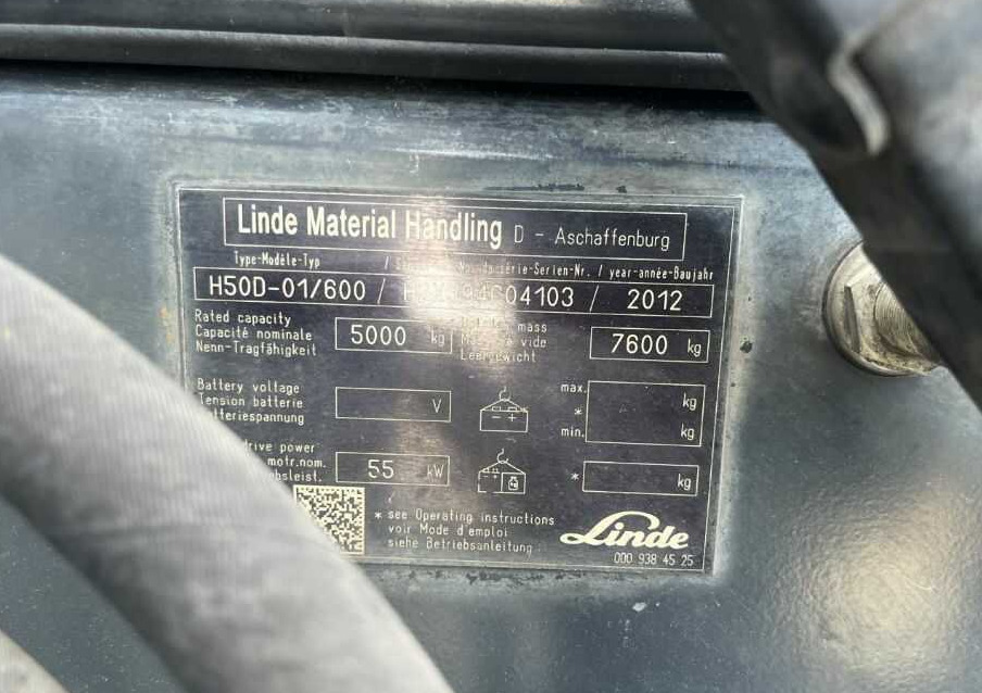 Linde H50D-01/600 - Chariot élévateur diesel: photos 4 Linde H50D-01/600 - Chariot élévateur diesel: photos 4