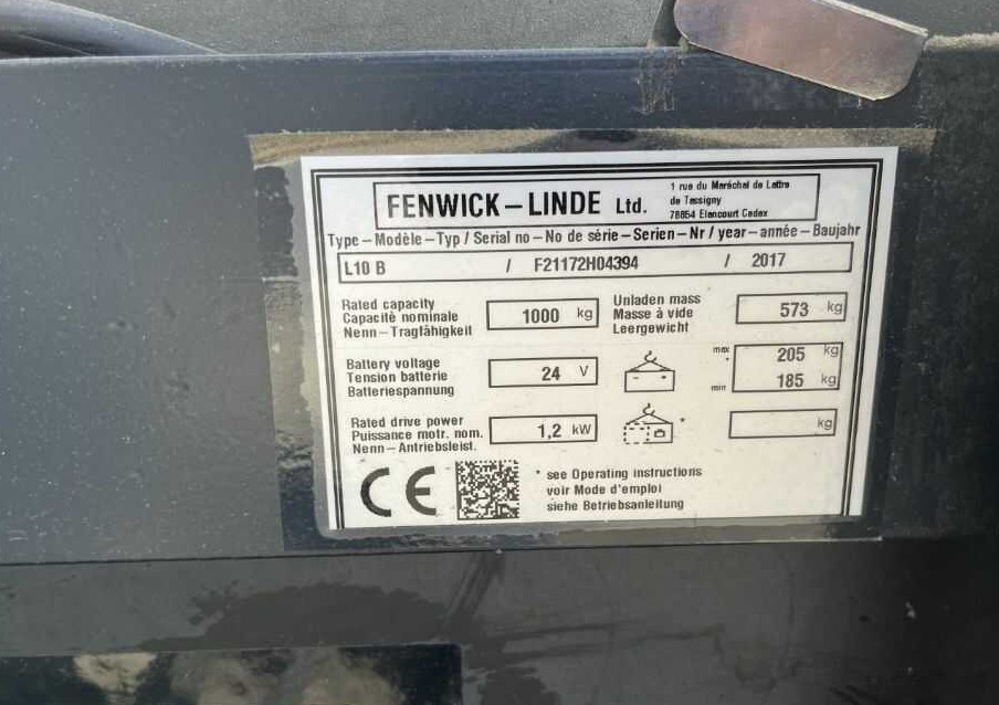 Linde L10B - Gerbeur: photos 4 Linde L10B - Gerbeur: photos 4