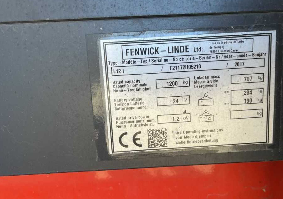 Linde L12L - Gerbeur: photos 2 Linde L12L - Gerbeur: photos 2