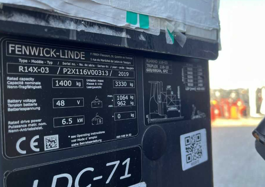 Linde R14X - Chariot à mât rétractable: photos 4 Linde R14X - Chariot à mât rétractable: photos 4