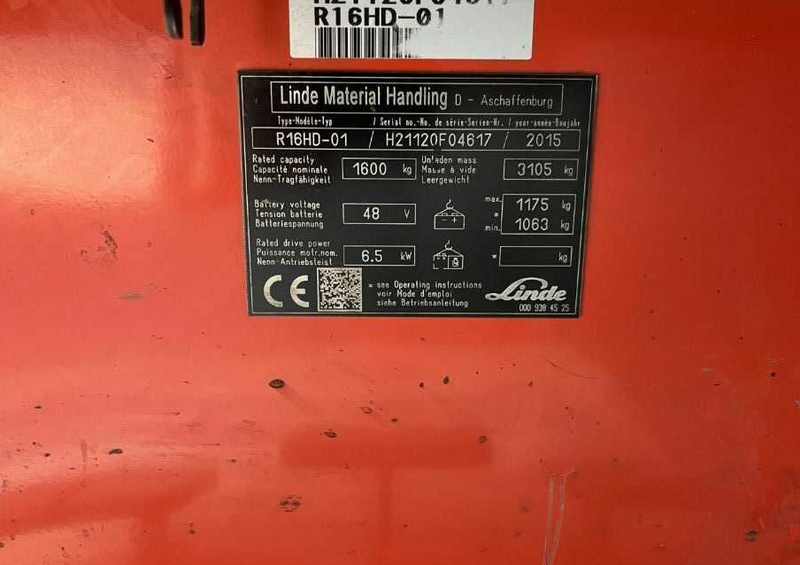 Linde R16HD-01 - Chariot à mât rétractable: photos 4 Linde R16HD-01 - Chariot à mât rétractable: photos 4