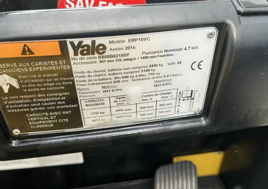 Yale ERP15VC - Chariot élévateur électrique: photos 4 Yale ERP15VC - Chariot élévateur électrique: photos 4
