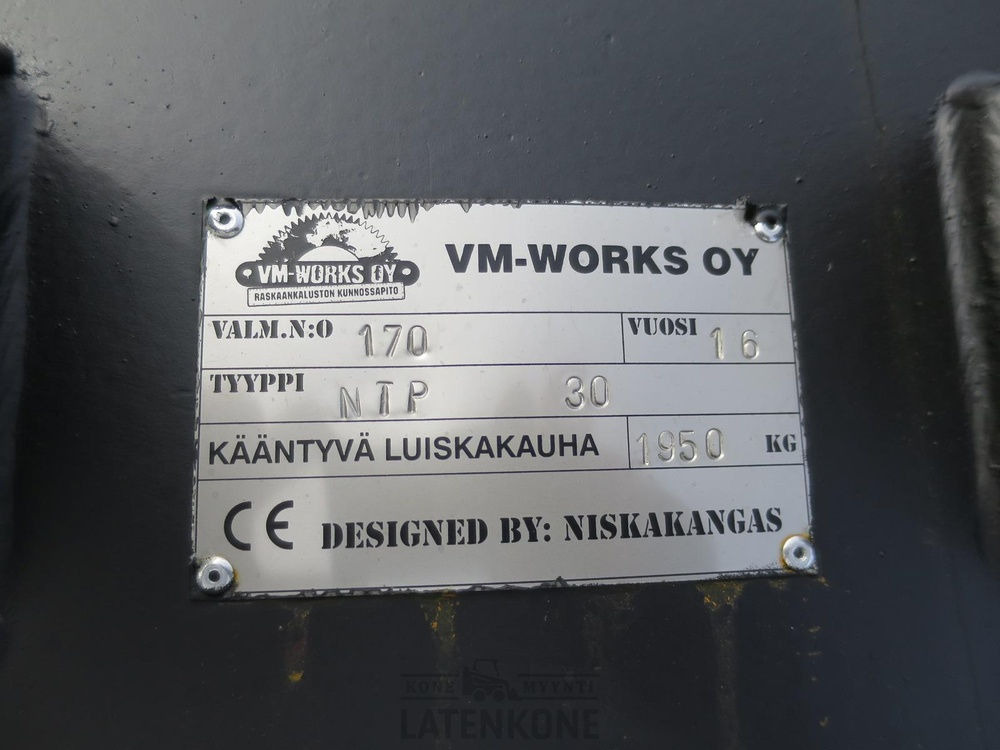 Godet pour Engins de chantier Niskakangas Kallistuva luiskakauha 2000mm NTP20/30: photos 10