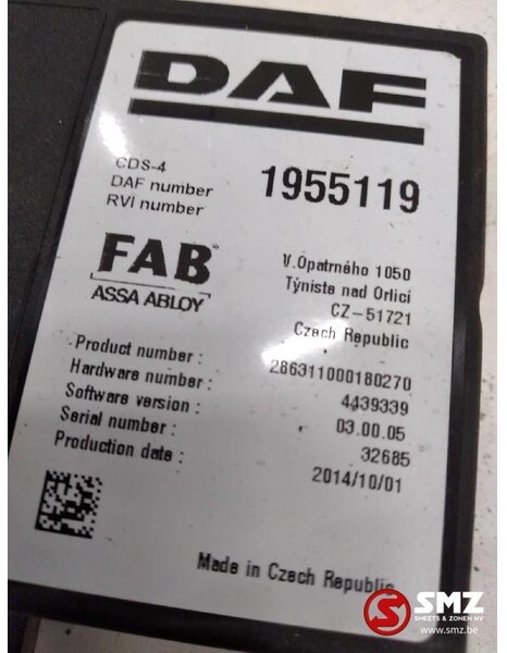 DAF Occ Ecu CDS4 DAF XF106 1955119 - Bloc de gestion pour Camion: photos 2 DAF Occ Ecu CDS4 DAF XF106 1955119 - Bloc de gestion pour Camion: photos 2