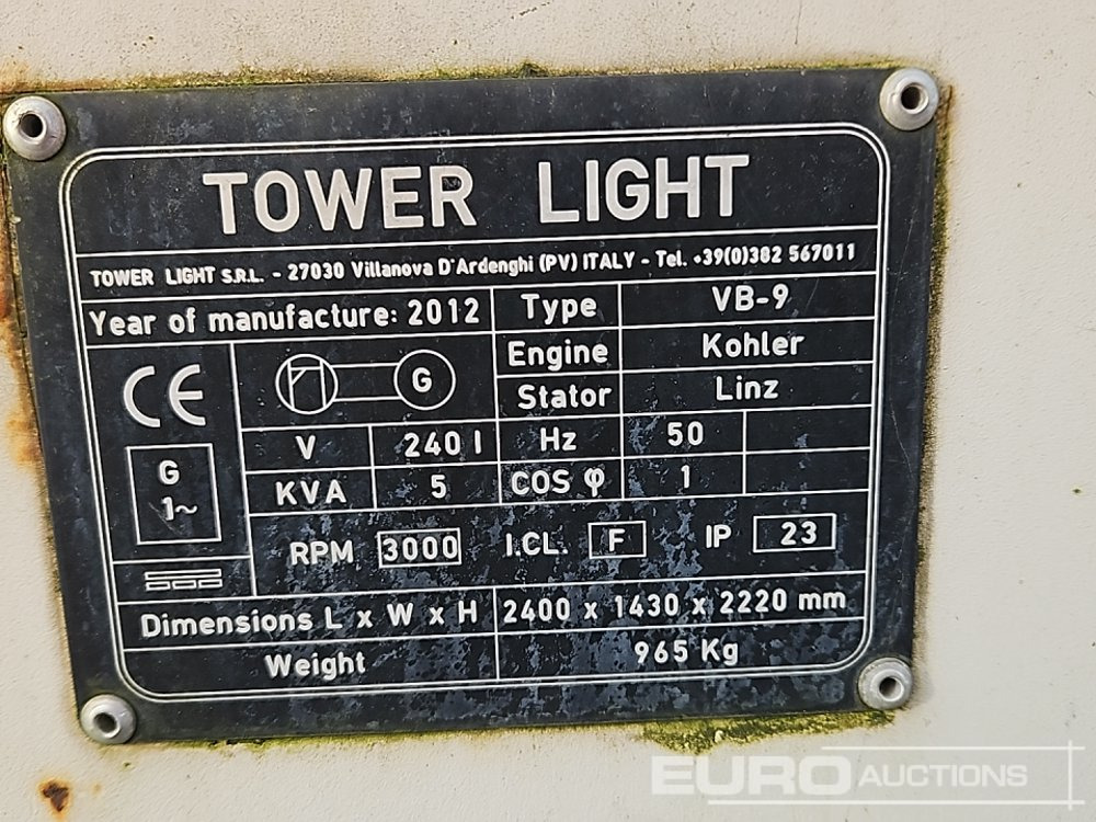 Mat d'éclairage 2012 Towerlight VB-9: photos 25
