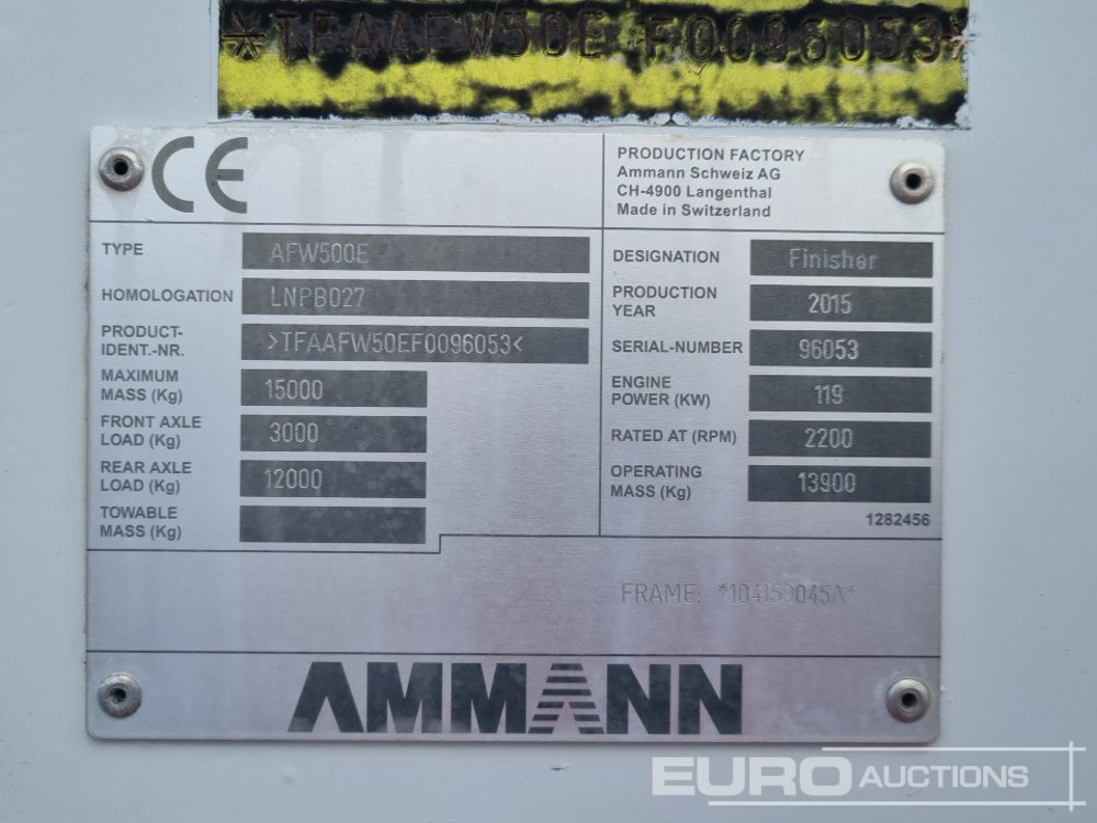 Finisseur 2015 Ammann AFW500E: photos 50