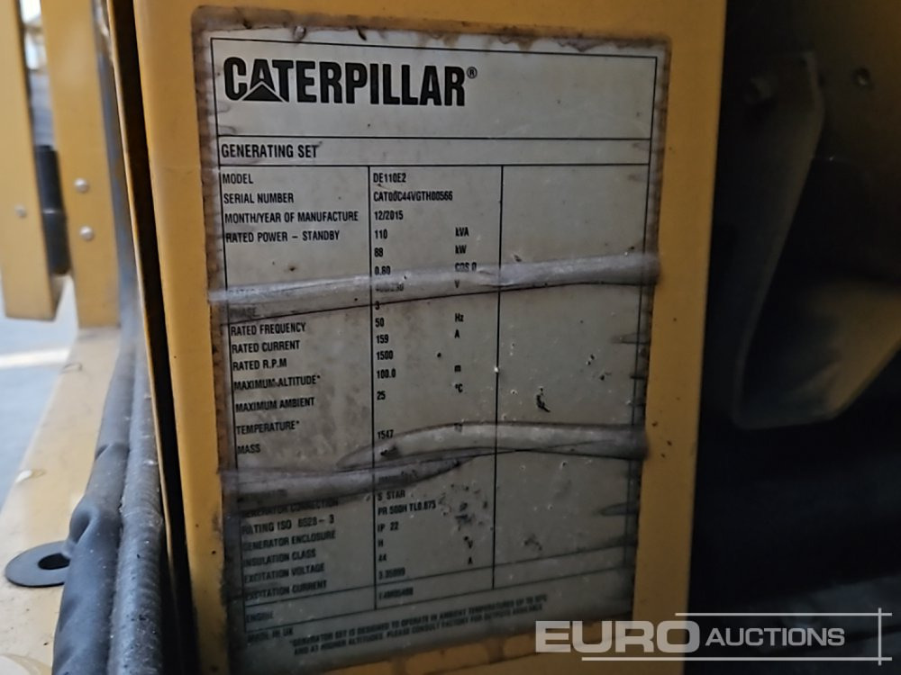 Groupe électrogène 2015 CAT DE110E2: photos 18 Groupe électrogène 2015 CAT DE110E2: photos 18