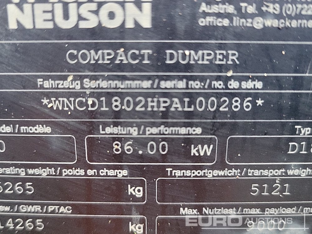 Mini tombereau 2015 Wacker Neuson DW90: photos 37