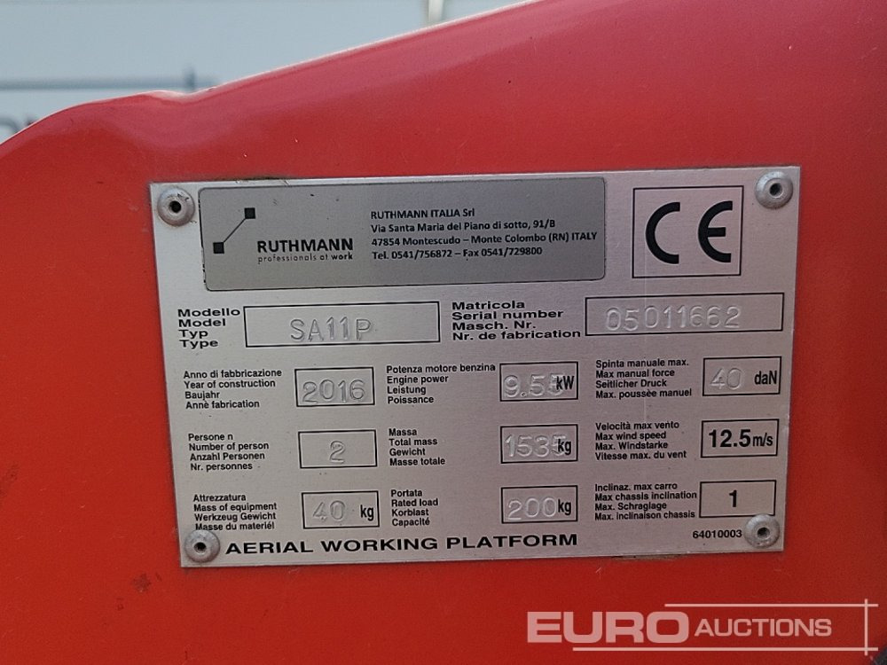 Nacelle 2016 Ruthmann SA11P: photos 50