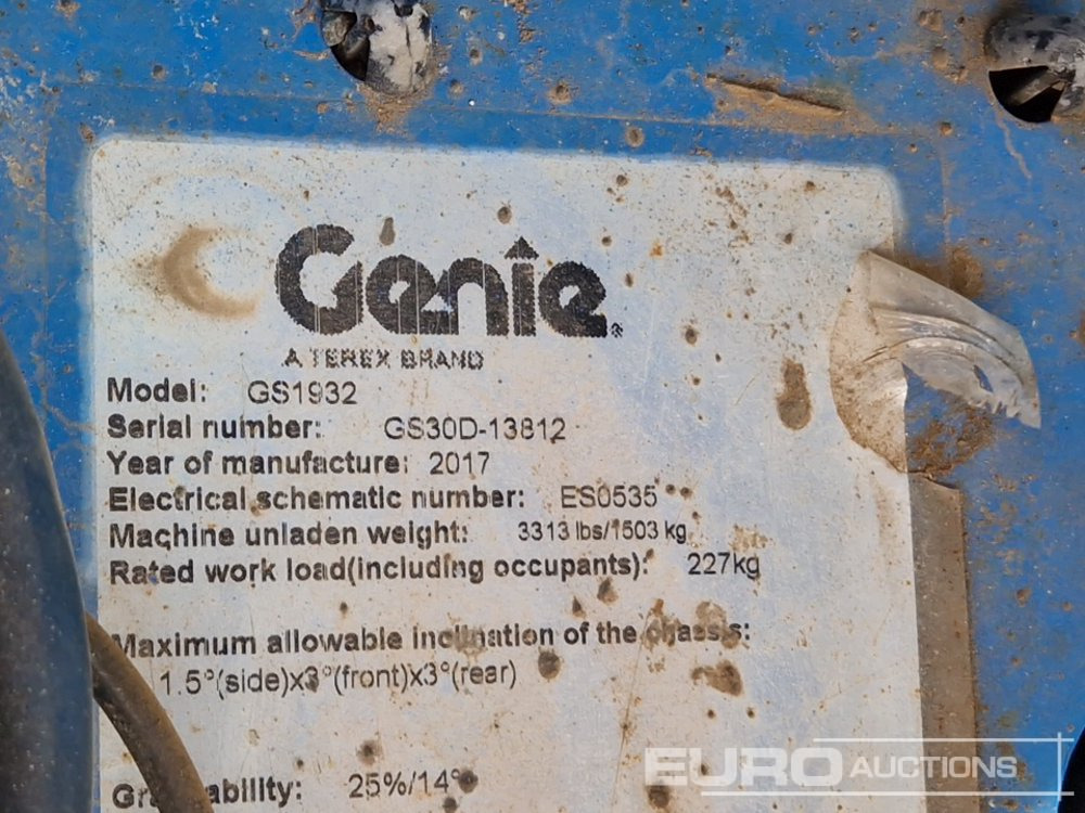 Nacelle 2017 Genie GS1932: photos 31