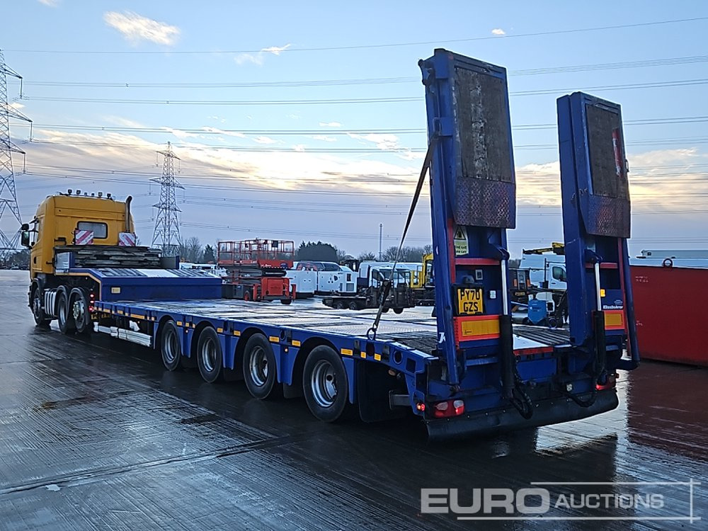 2017 Kassbohrer 4 Axle Extendable Stepframe Low Loader Trailer, 1 Rear Stear Axle, Out Riggers, Hydraulic Fliptoe Ramps - Semi-remorque surbaissé: photos 3 2017 Kassbohrer 4 Axle Extendable Stepframe Low Loader Trailer, 1 Rear Stear Axle, Out Riggers, Hydraulic Fliptoe Ramps - Semi-remorque surbaissé: photos 3