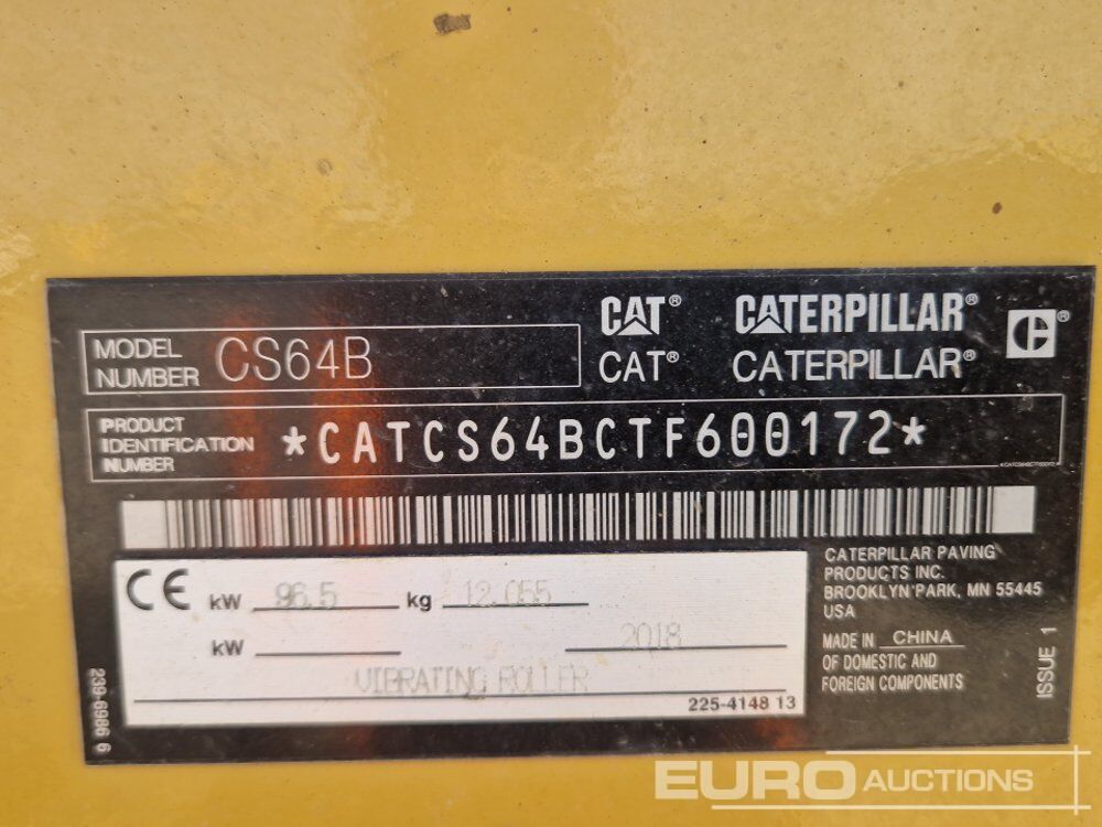 Compacteur 2018 CAT CS64B: photos 45 Compacteur 2018 CAT CS64B: photos 45