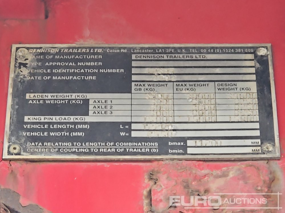 Semi-remorque plateau Dennison Trailers Tri Axle Extendable Flat Bed Trailer: photos 26